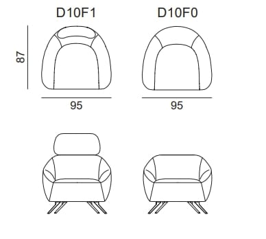 Тканевое кресло с подлокотниками AERRE ITALIA CASSANDRA ARCH-00055065 - Вид №2