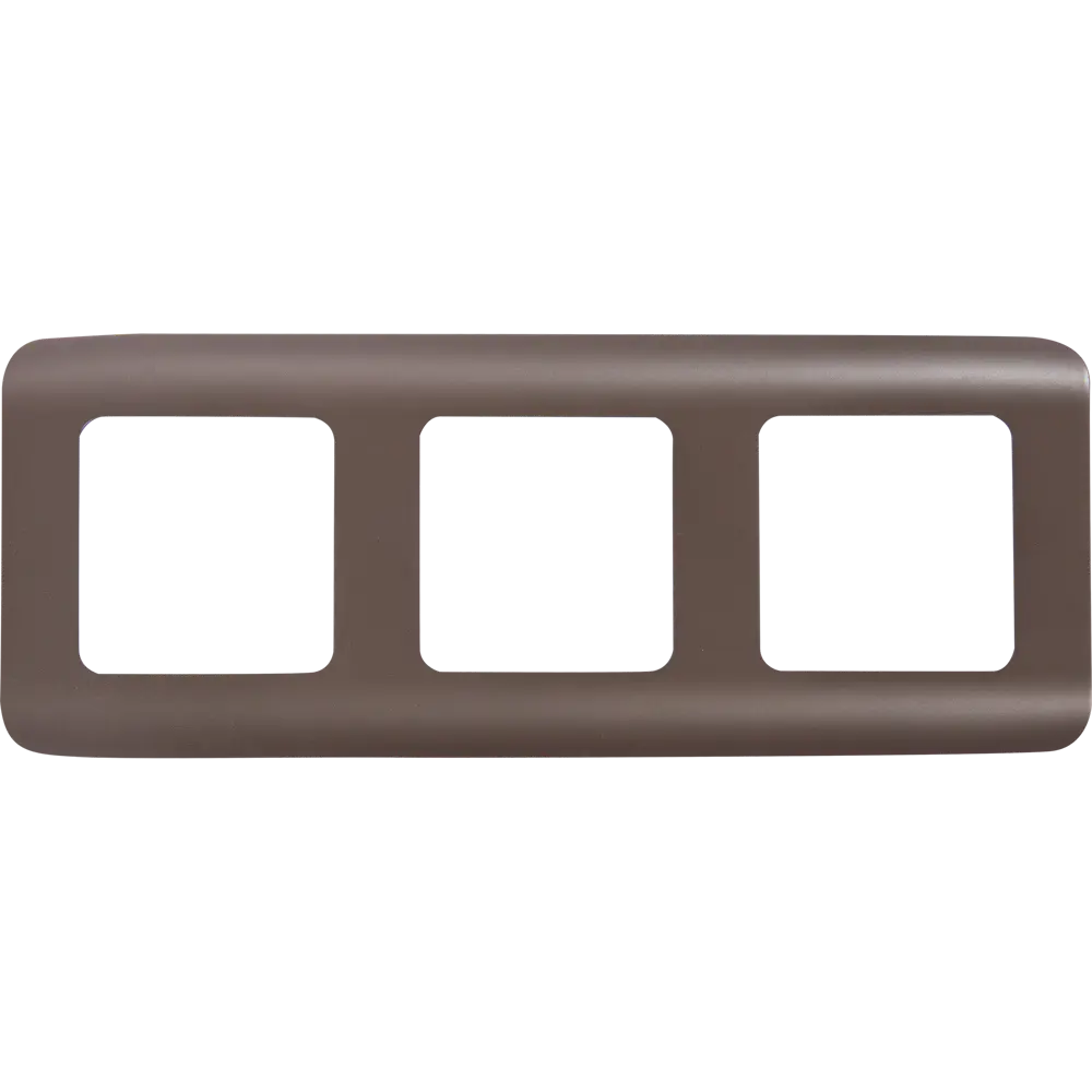Рамка для розеток и выключателей Lexman Cosy 3 поста, цвет шоколад STLM-2005411