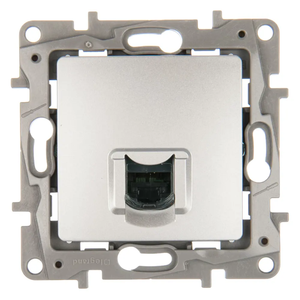 Розетка компьютерная Legrand Etika RJ45 UTP категория 6 алюминий 17357006 STLM-1331785