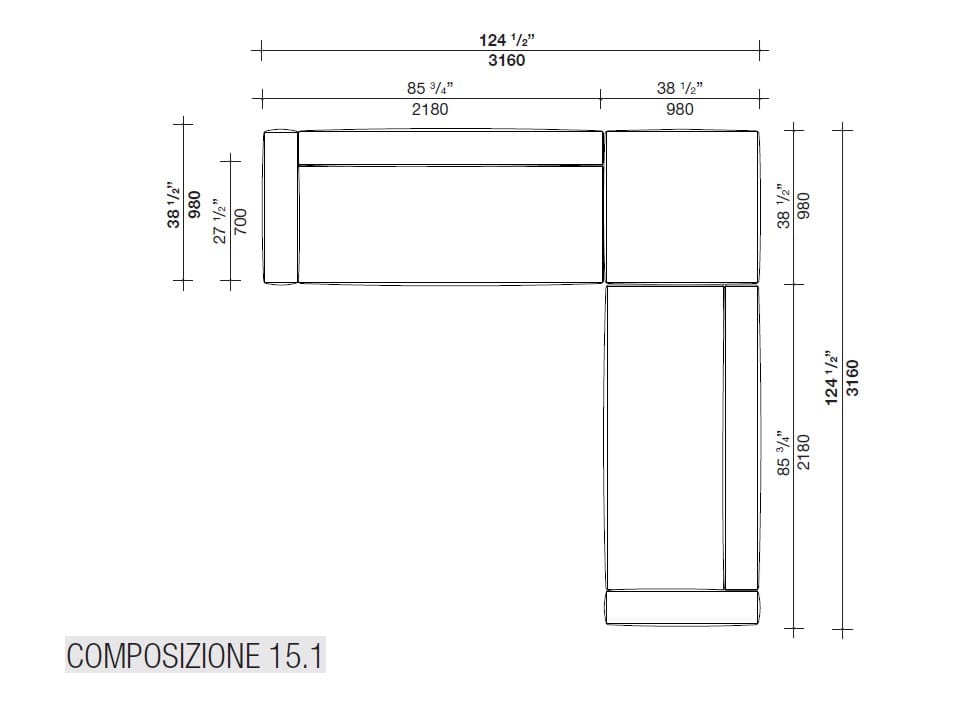 Секционный диван из ткани Lema SNAP ARCH-00147146 - Вид №20