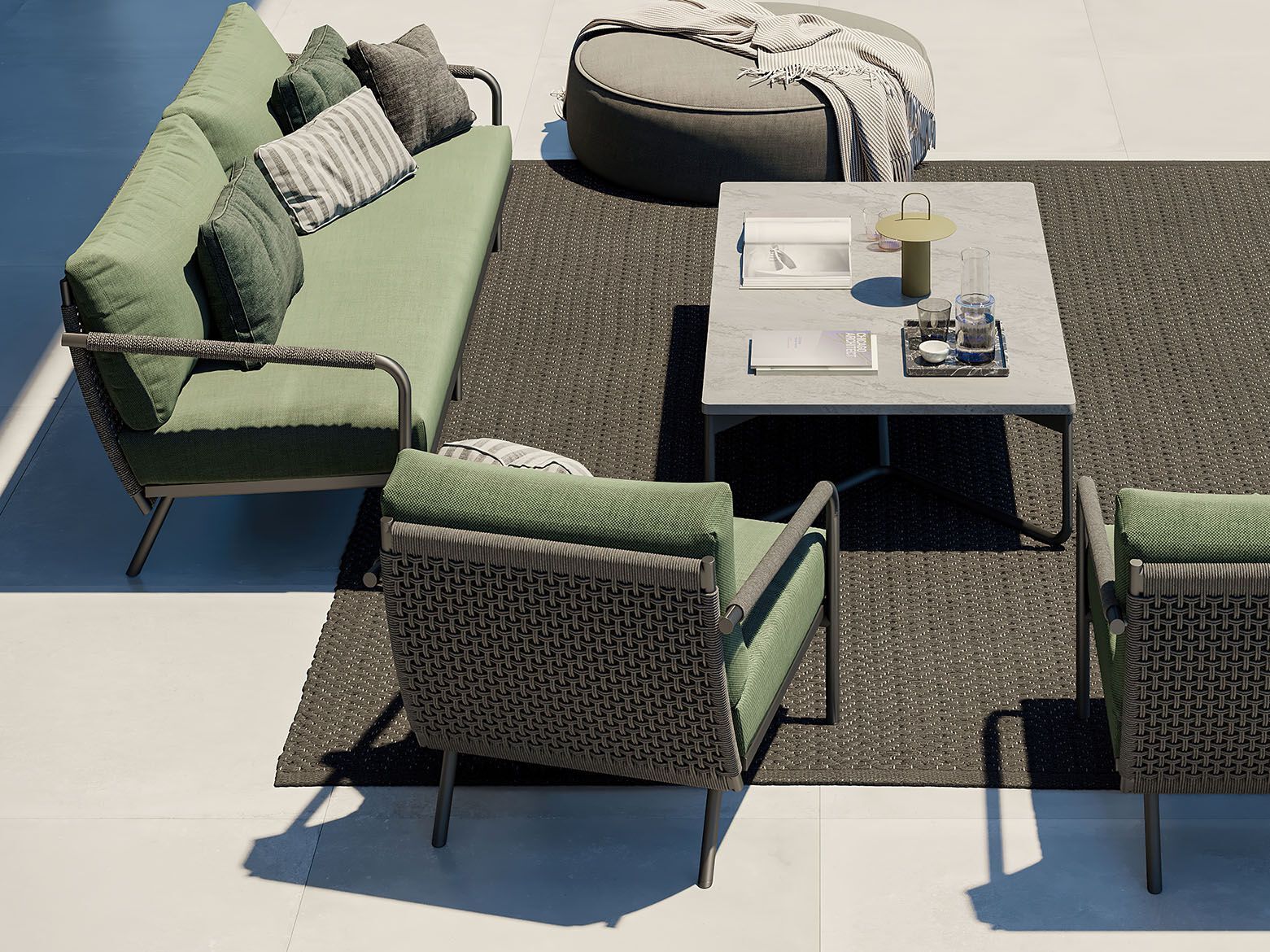 3-местный алюминиевый мягкий садовый диван Walters Coast ARCH-00025885 - Вид №1