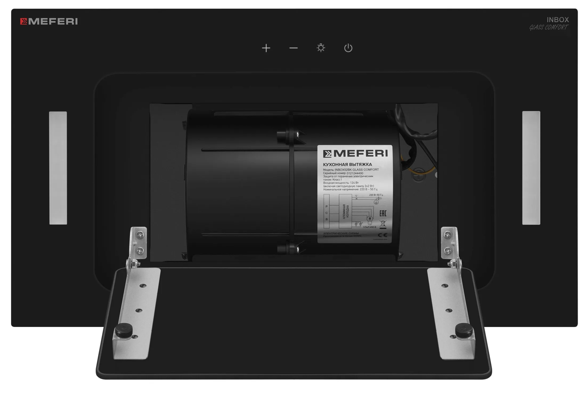 9270629 Вытяжка полновстраиваемая Meferi INBOX52BK GLASS COMFORT черный/черный STDN-0099085 - Вид №9