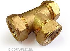Тройник труба-труба-труба 25*25*25мм Flexible hose Россия