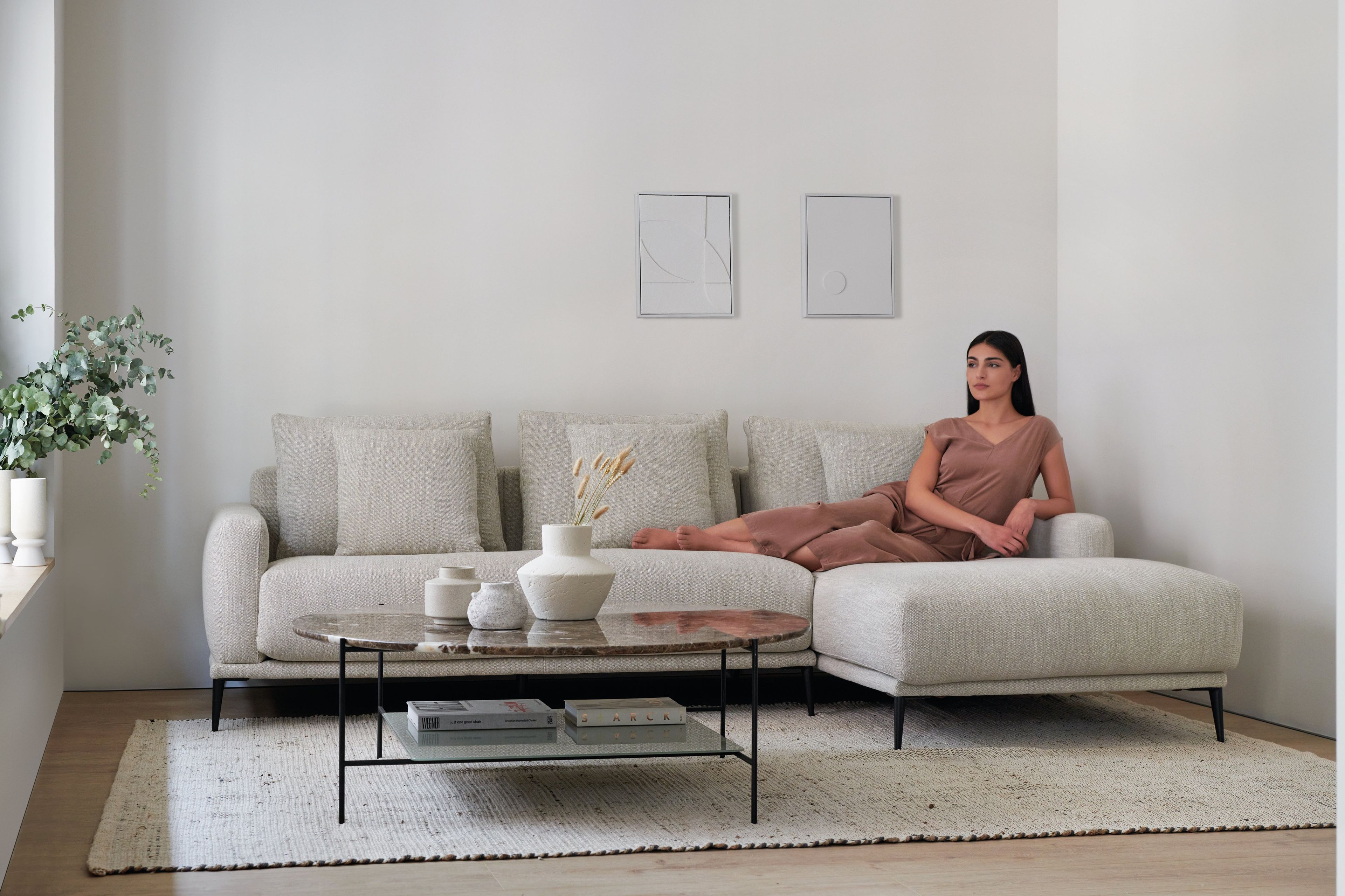 3-местный тканевый диван с полуостровом Lebom ALFIL ARCH-00070501 - Вид №4