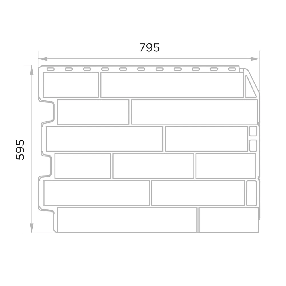 89355941 Панель фасадная полипропилен Fineber Скол 595x795 мм цвет темно-коричневый STLM-1017228 - Вид №2