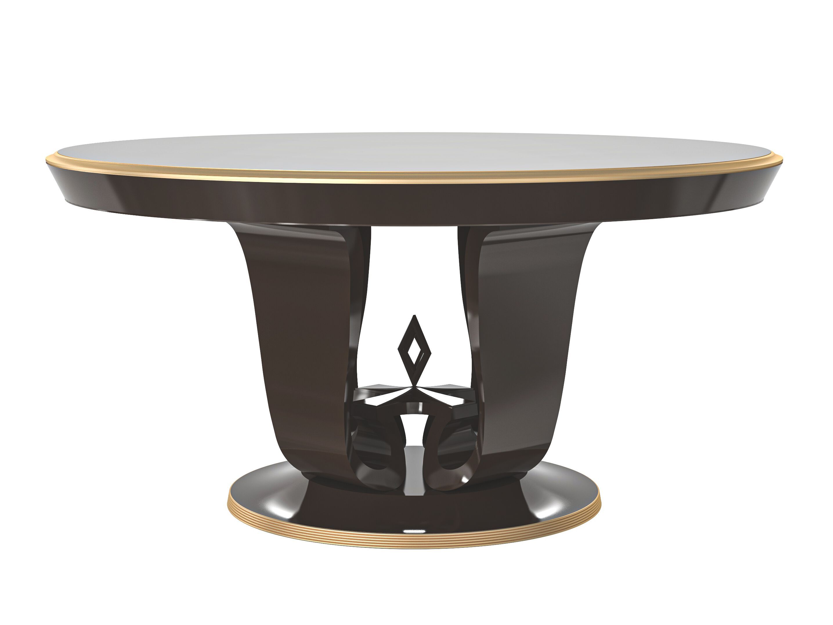 Круглый обеденный стол из бука Modenese Luxury Interiors REGAL ARCH-00097929 - Вид №1