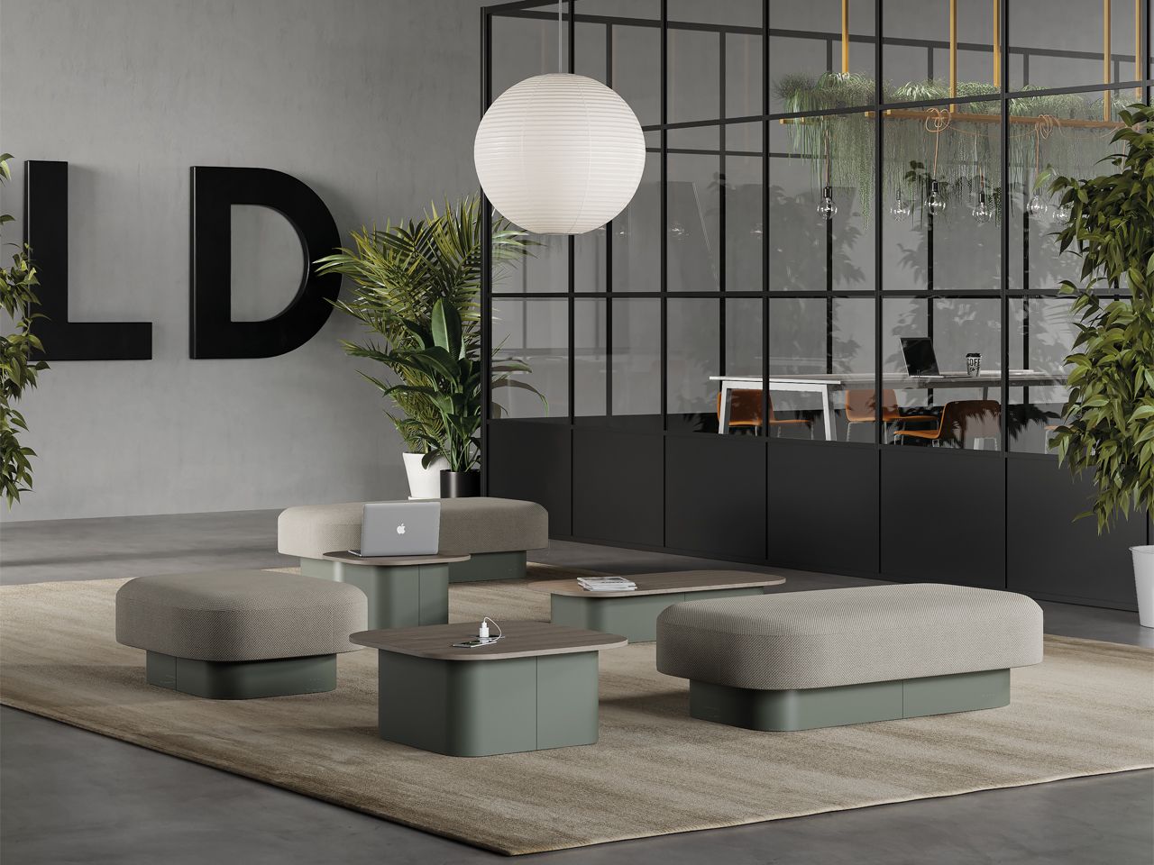 Квадратный пуф из ткани FREZZA Afina ARCH-00081320 - Вид №1