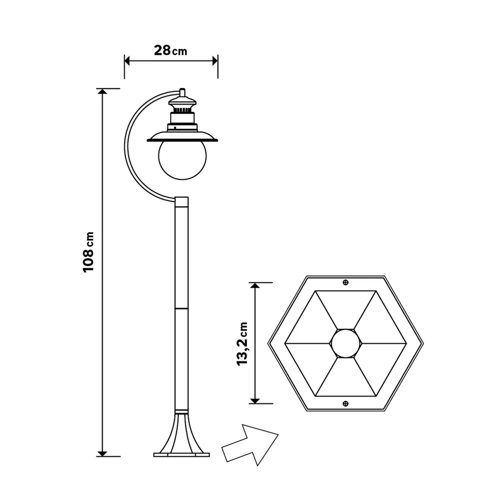 Фонарный столб уличный Inspire Marina 108 см STLM-2047264 - Вид №6