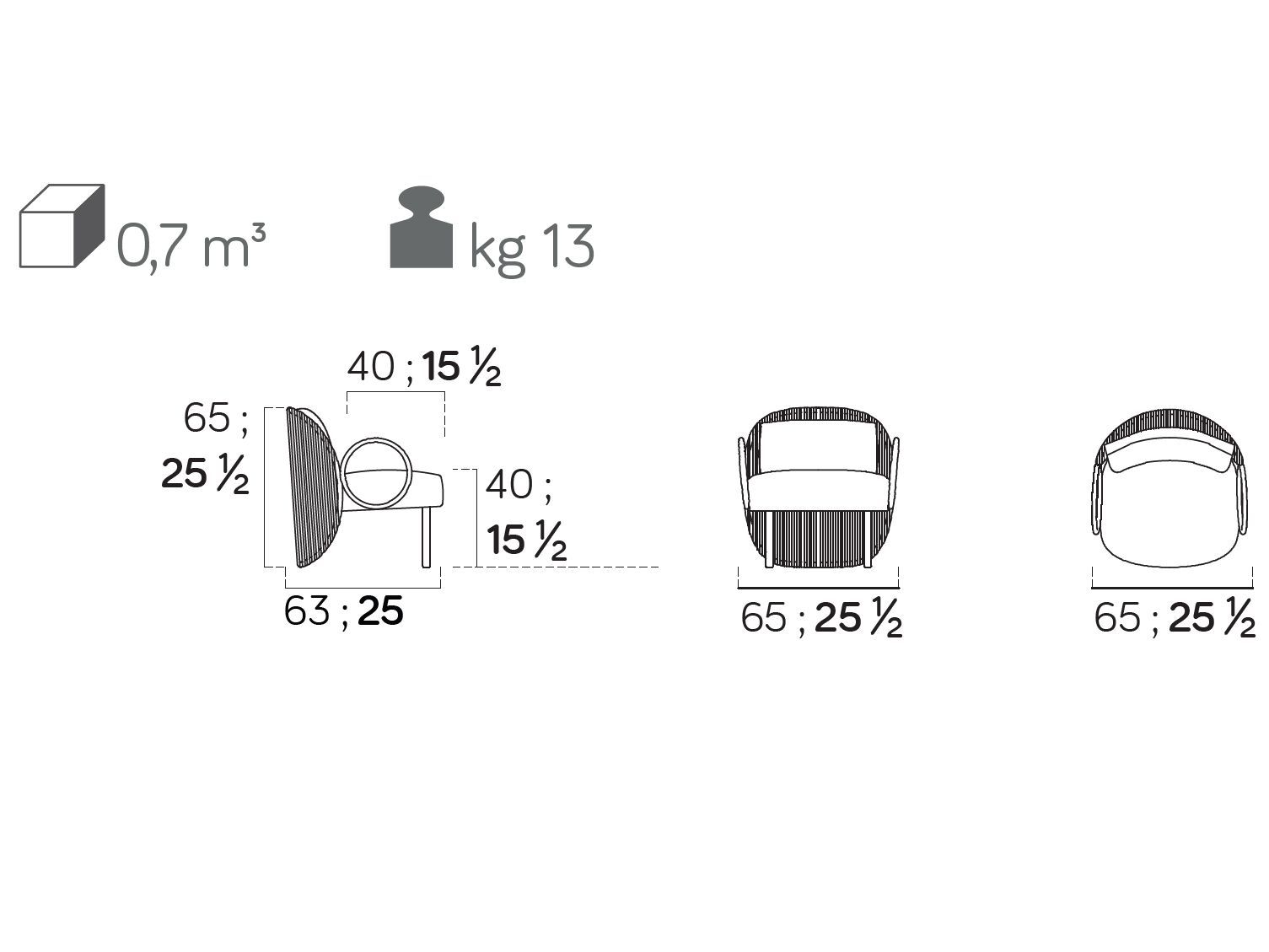 Садовое кресло с мягким сиденьем Amura креольский ARCH-00064963 - Вид №7