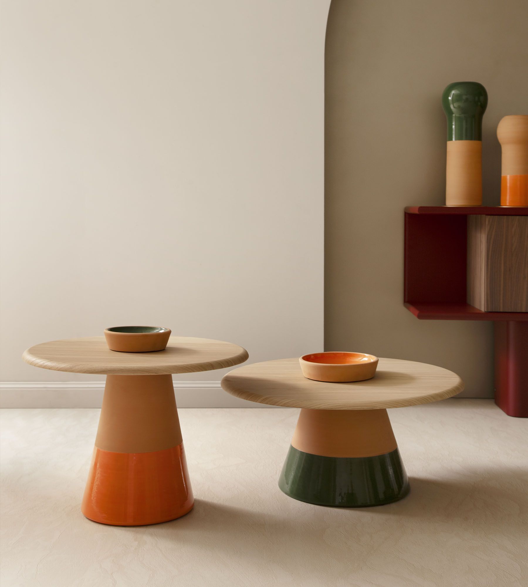 Журнальный столик из глины с деревянной столешницей Morica Design Высокая мода ARCH-00129625 - Вид №10