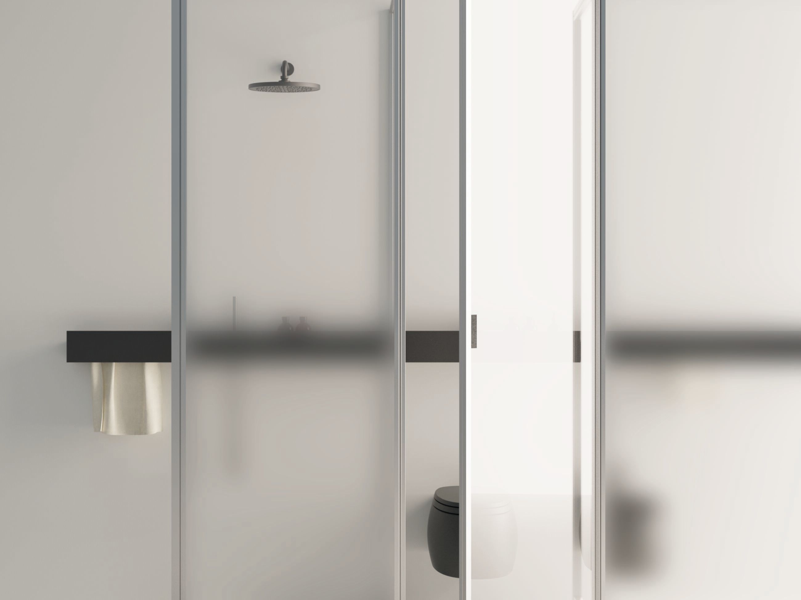 Алюминиевая и стеклянная перегородка для ванной комнаты Agape DIV ARCH-00131853