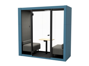 Многосторонняя акустическая офисная кабина со встроенным освещением