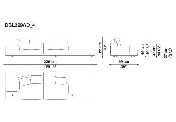 Кожаный диван B&B Italia док ARCH-00106863 - Вид №194