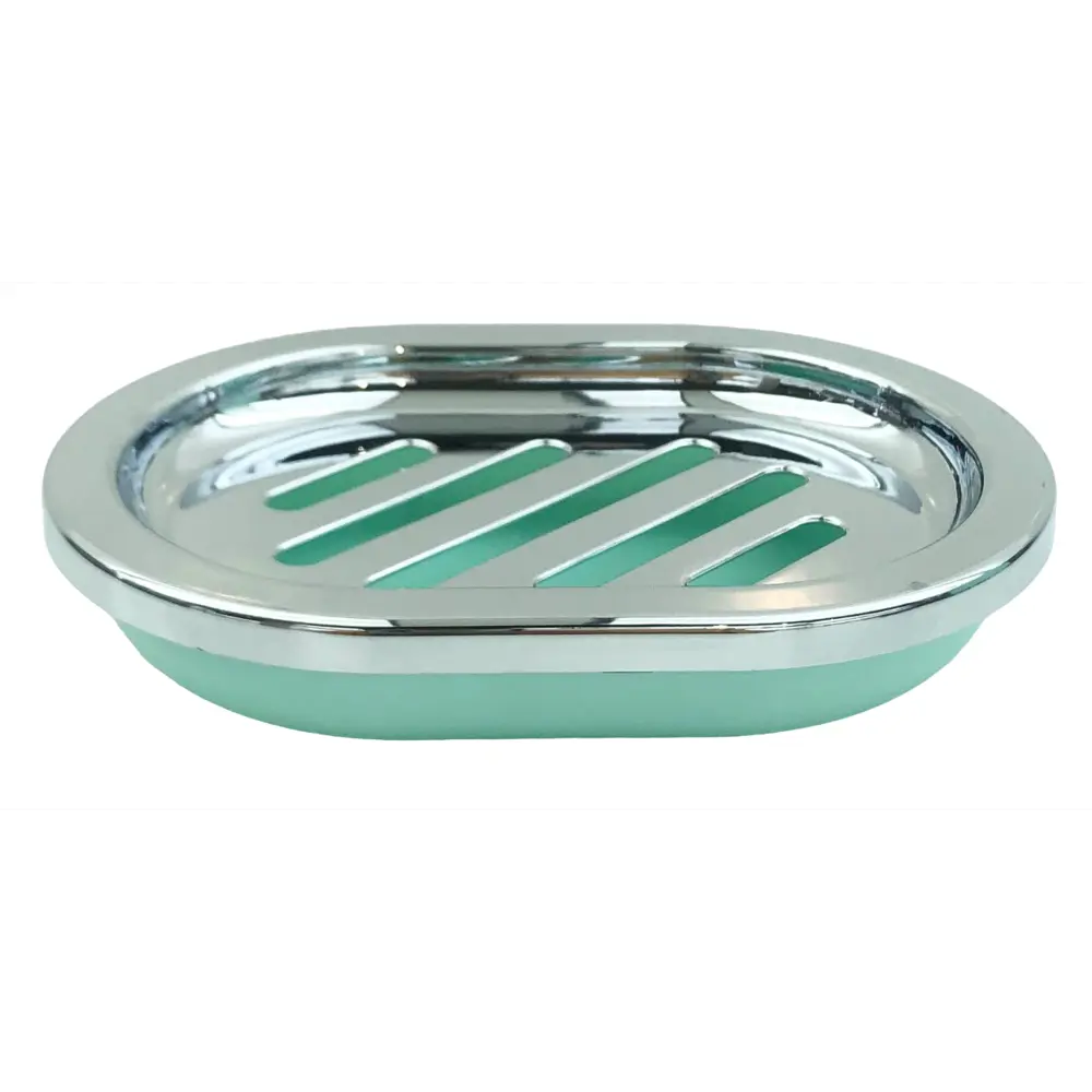 Мыльница Swensa Альма пластик цвет мятный STLM-2124514 - Вид №1