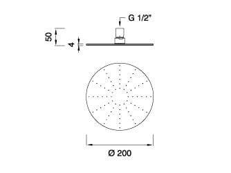 Регулируемая круглая душевая головка из нержавеющей стали CEADESIGN FREE IDEAS ARCH-00081211 - Вид №2