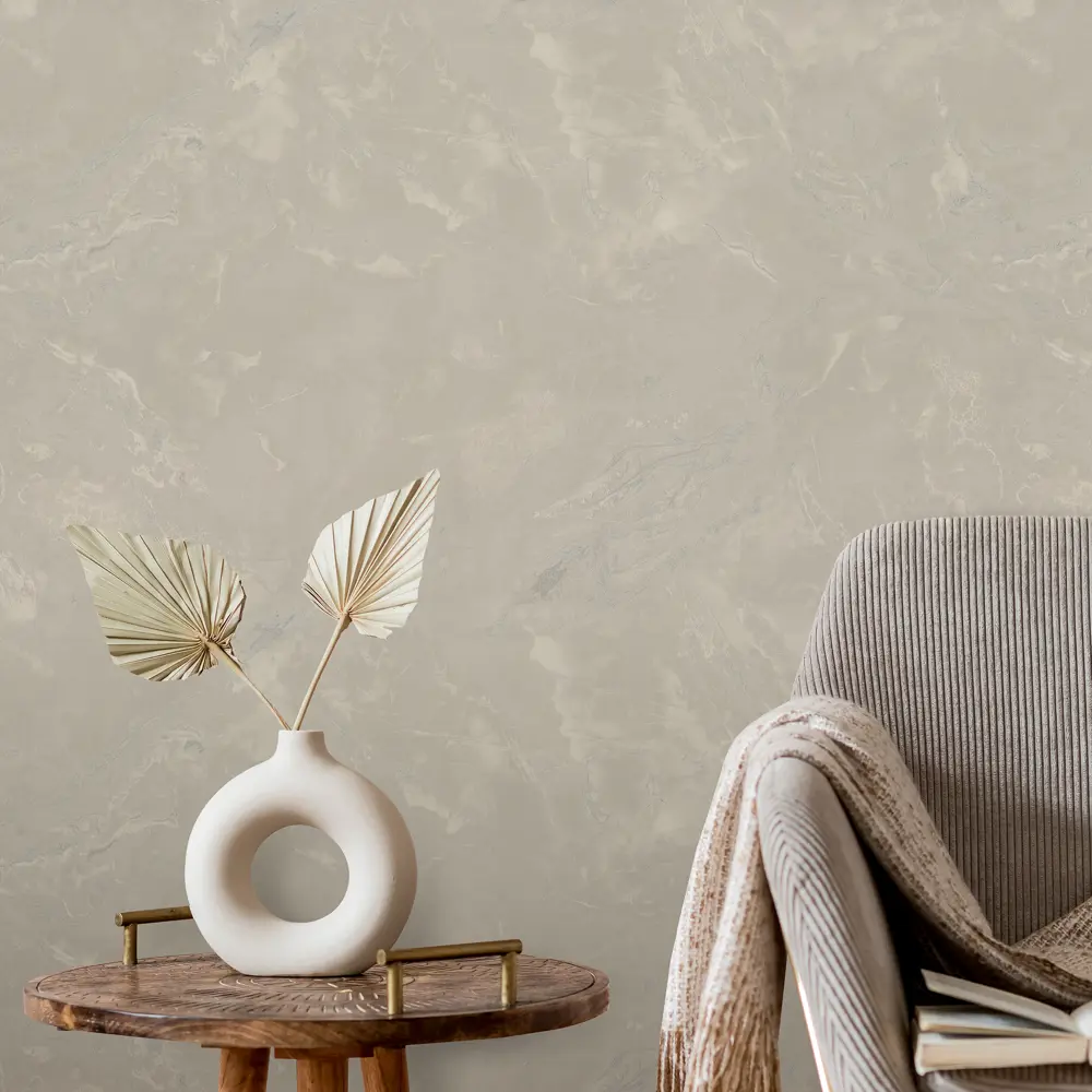 Обои флизелиновые Ornamy Calacatta темно-бежевые 1.06 м 89433803 STLM-1571794 - Вид №3