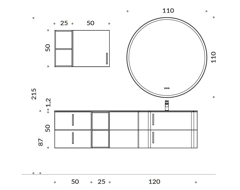 Подвесной умывальник с ящиками Gruppo Geromin Str8 ARCH-00084826 - Вид №3