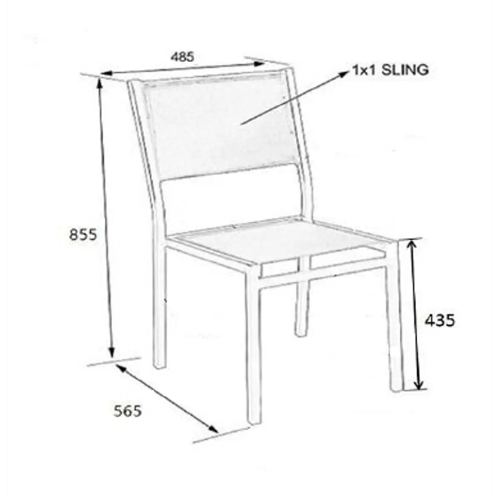 Стул садовый 48х57х85 см сталь/текстилен темно-серый Santreyd STLM-2003491 - Вид №7