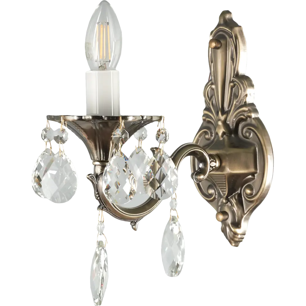 Бра Люкс E14x60 Вт, металл/стекло, цвет бронза WINK STLM-2138365