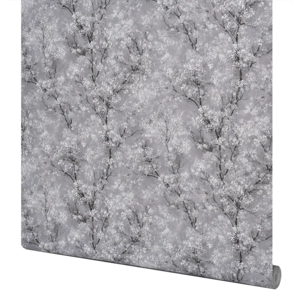 A.S. Creation Sakura - Флизелиновые обои серого цвета с цветочным узором 85559454 STLM-0063828