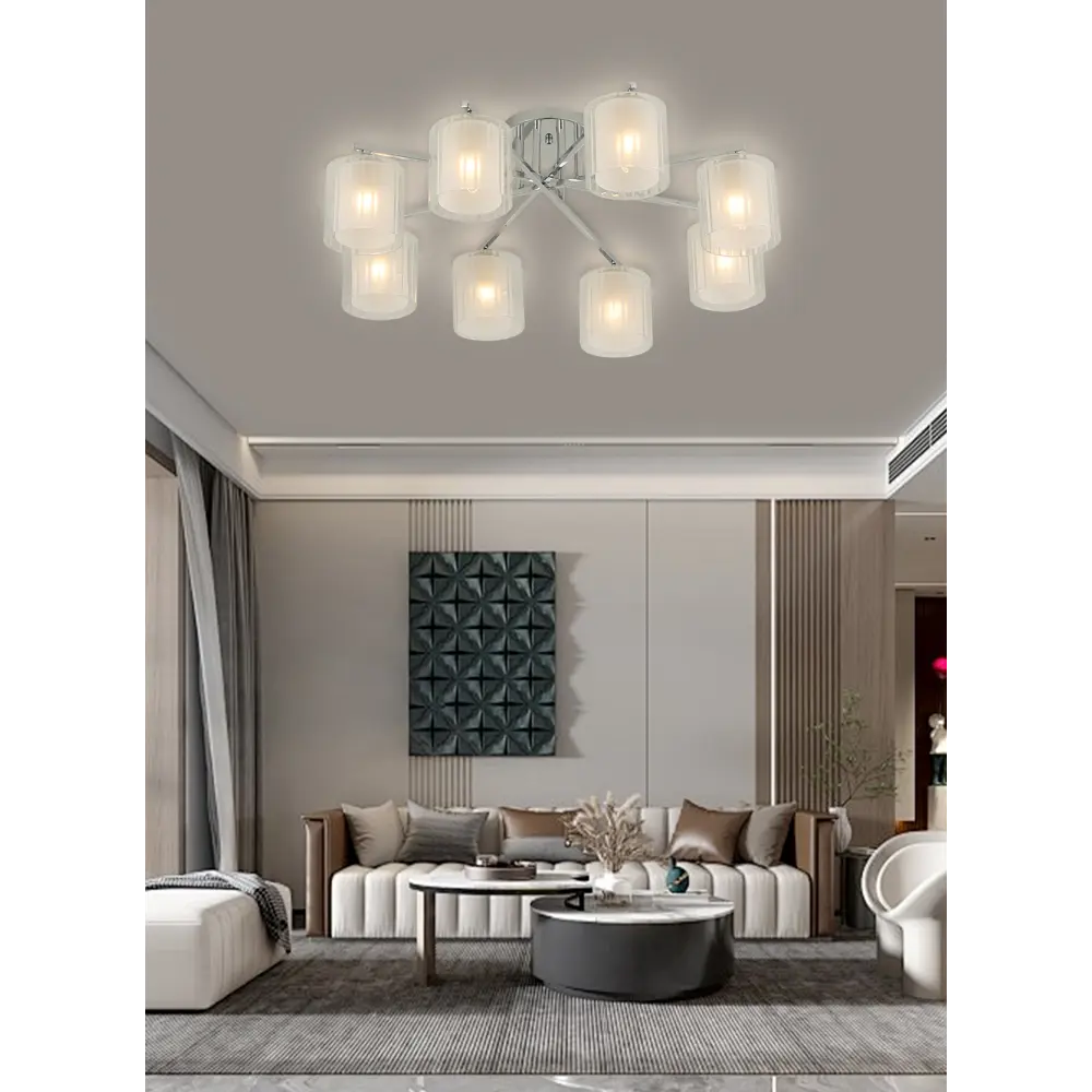 Люстра SCHAFFNER Nido - современное потолочное освещение для гостиной и спальни 89374510 STLM-1426227 - Вид №9