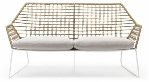 Saba Italia Садовый диван из ткани и полиэтиленовых тросов New york soleil