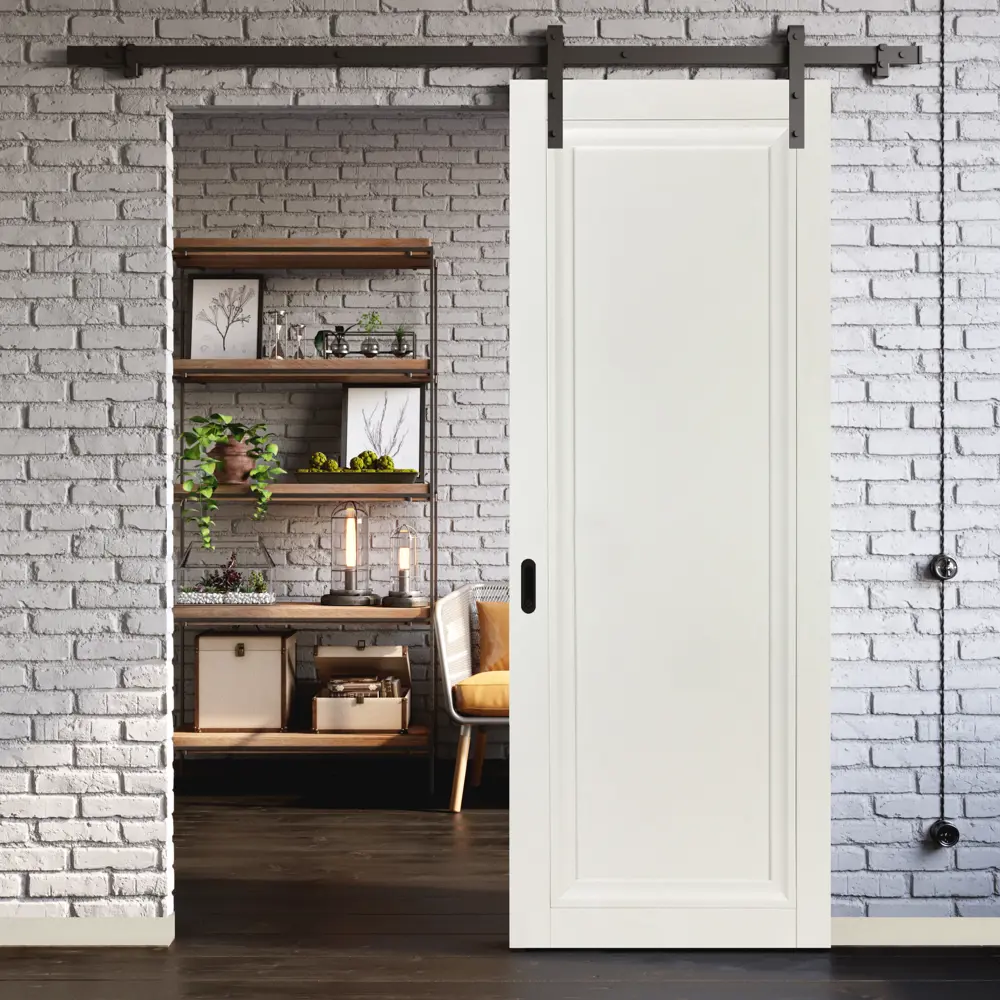 Комплект двери Нобиле глухая 80x200 см полипропилен белый с добором 100 мм МАРИО РИОЛИ STLM-2192957 - Вид №3