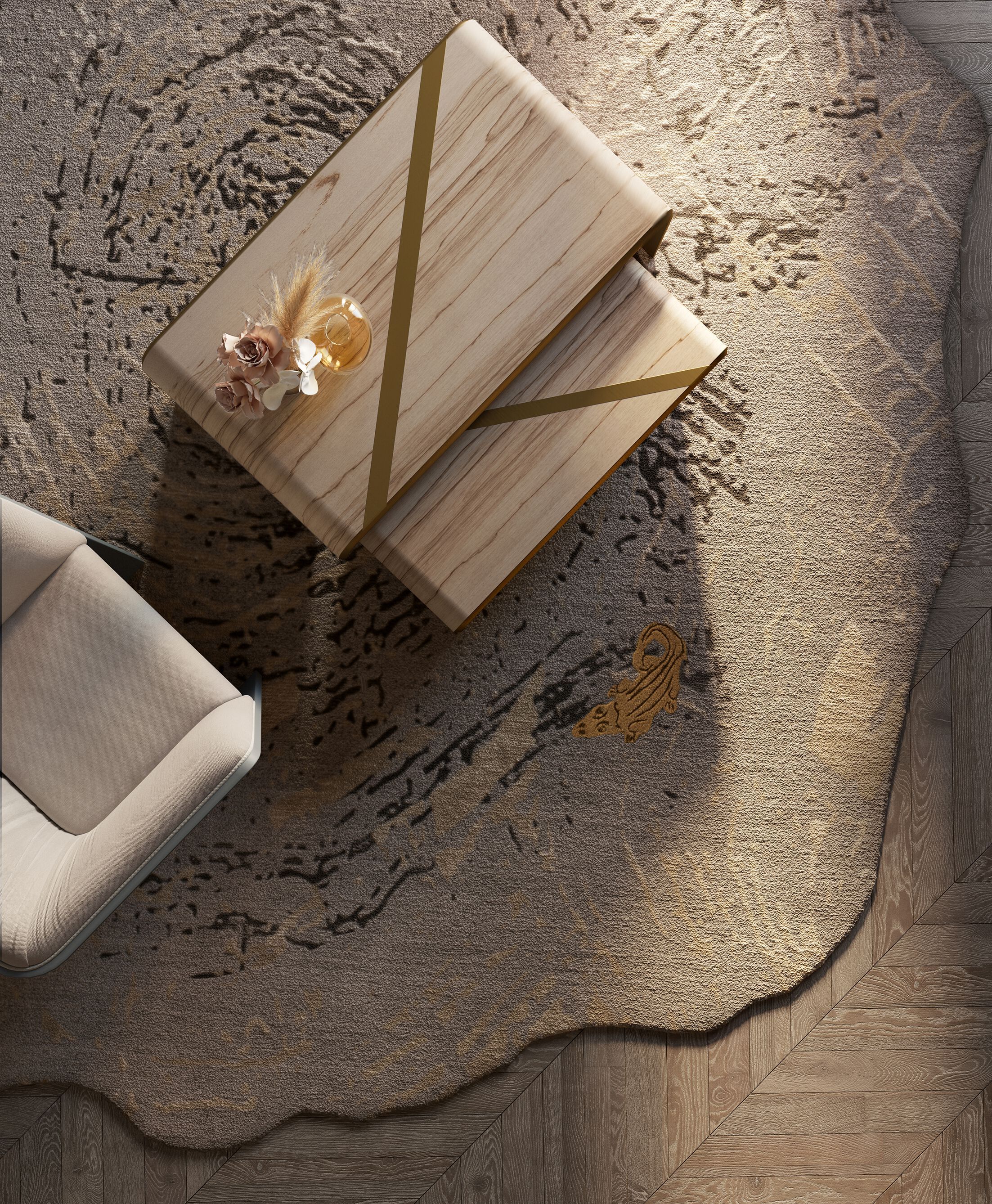 Деревянный низкий прямоугольный журнальный столик Bizzotto Italia Нара ARCH-00033060 - Вид №5