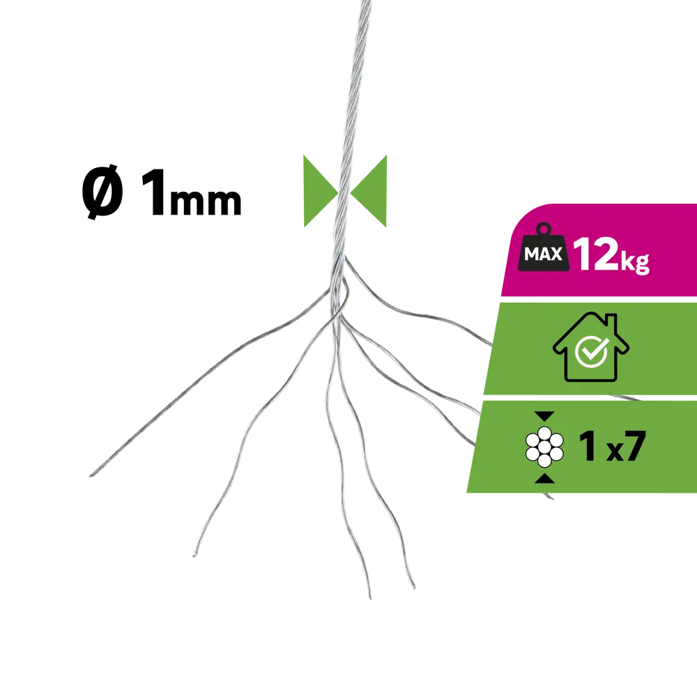 Трос Standers стальной оцинкованный 1 мм 100 м STLM-2059317 - Вид №1