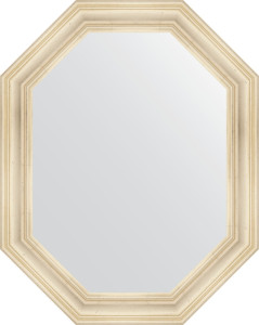 BY 7212 Зеркало в багетной раме - травленое серебро 99 mm EVOFORM Octagon