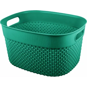 Корзинка для хранения Plast Team Oslo 26.6x22.1x15.1 см овальная цвет изумруд