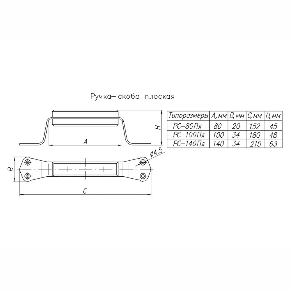 Ручка-скоба НН-РС-100, светлое дерево НОЭЗ STLM-2110032 - Вид №5
