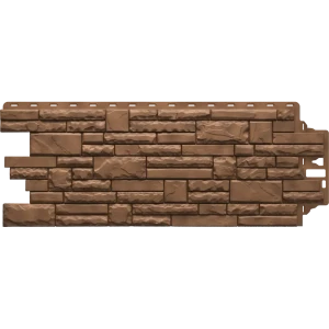 Фасадная панель Dacha Сланец колотый тёмно-коричневый 0.49 м²