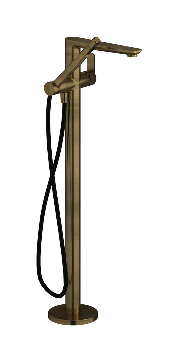 Напольный смесиель для ванны с встроенным душем. WE ARE IB c6399mb Modern Bronze C-67