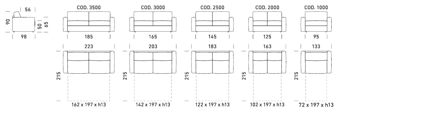 Диван-кровать с двуспальной кроватью Dienne Salotti Views II ARCH-00135048 - Вид №4