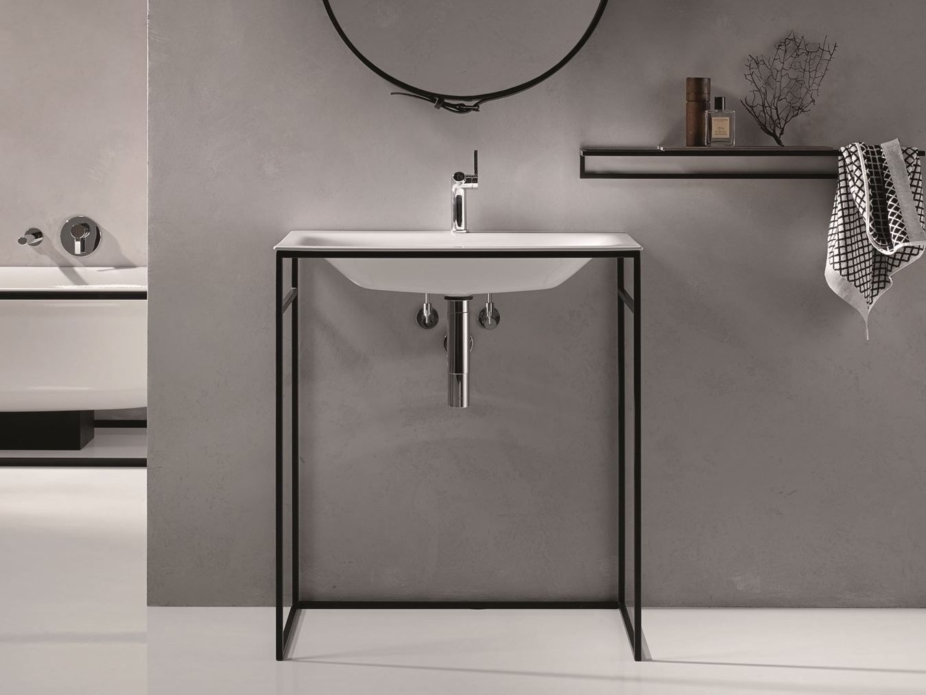 Одинарный прямоугольный умывальник из эмалированной стали Bette BetteLux Shape ARCH-00056760 - Вид №2