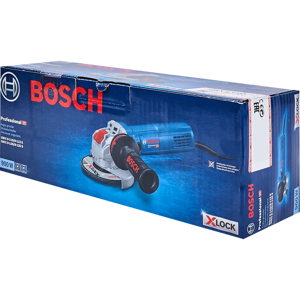 УШМ (болгарка) Bosch GWX 9-125 S Professional, 06017B2000, X-LOCK, 125 мм, 900 Вт BOSCH PROFESSIONAL STLM-2021106 - Вид №6
