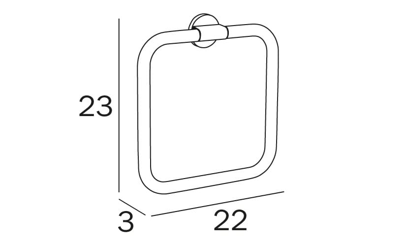 Держатель для полотенец с металлическим кольцом INDA® ARCH-00013964