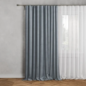 Штора на ленте Soft 160x280 см цвет серо-голубой 89376226 STLM-2166508