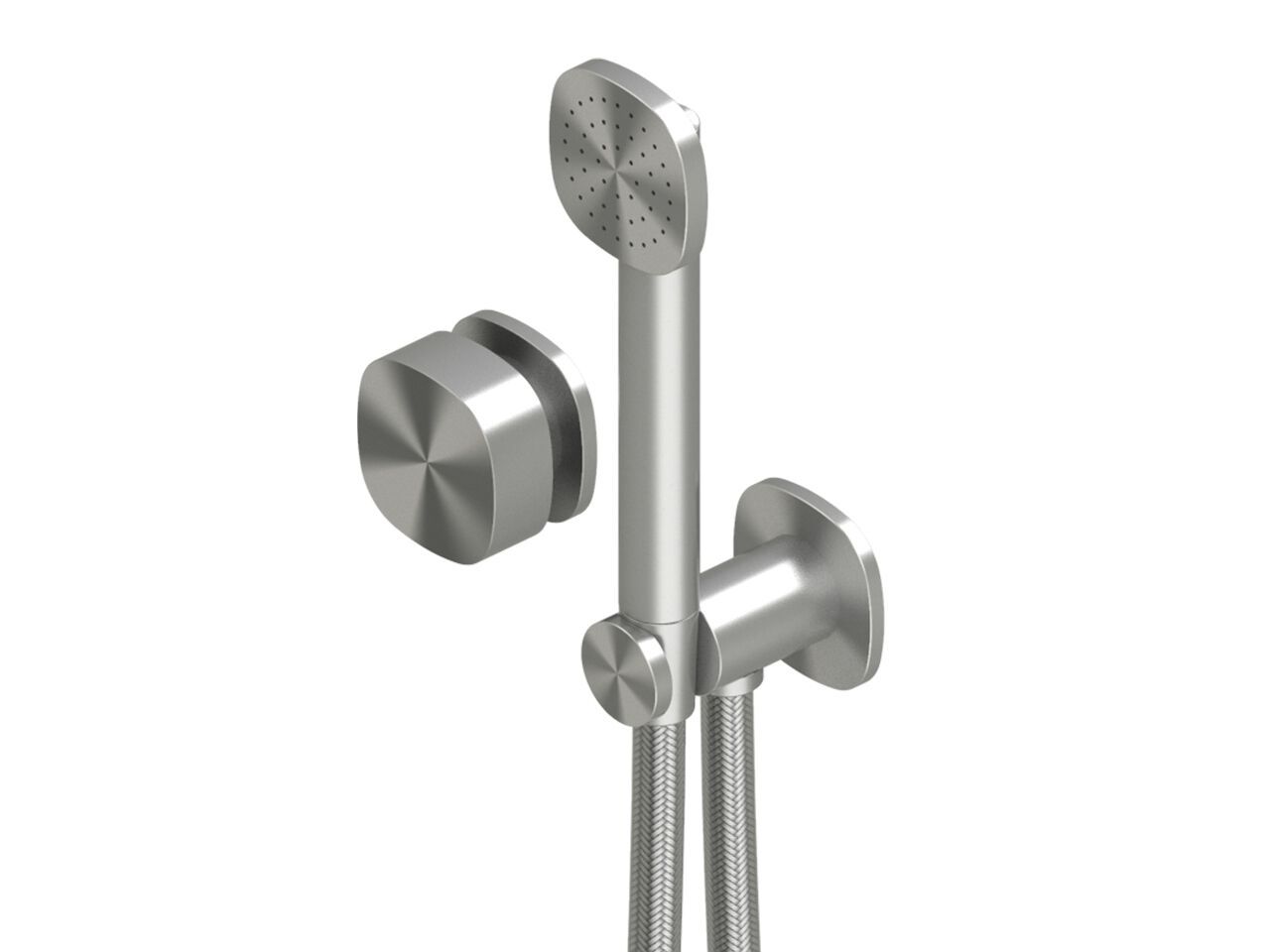 2 отверстия из нержавеющей стали однорычажный смеситель для душа с ручным душем Quadrodesign супер ARCH-00077158 - Вид №1
