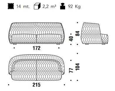 Съемный диван из ткани MOROSO Redondo ARCH-00100606 - Вид №12