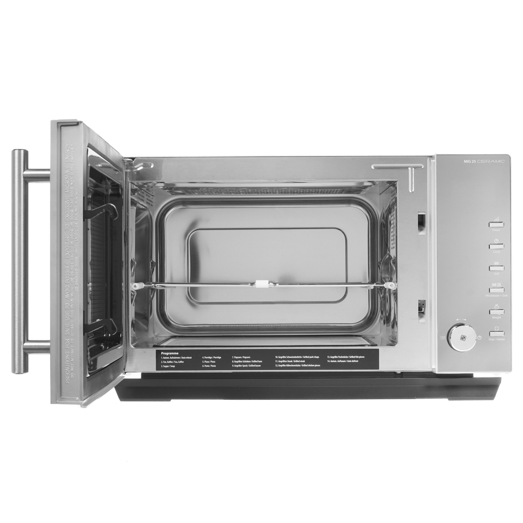 8195363 Микроволновая печь CASO MIG 25 Ceramic серебристый STDN-0151440 - Вид №5
