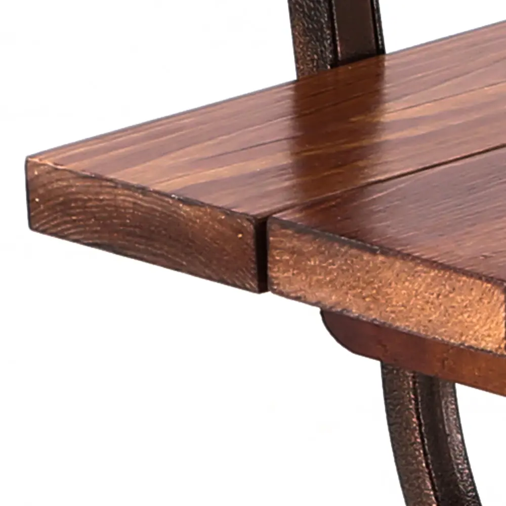 Скамья Naterial Тироль складная 148х35х48 см сталь/дерево темно-коричневая STLM-2139166 - Вид №2