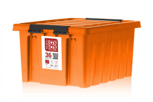 18575707 Ящик с крышкой 36 л, оранжевый 036-00.12 Rox Box