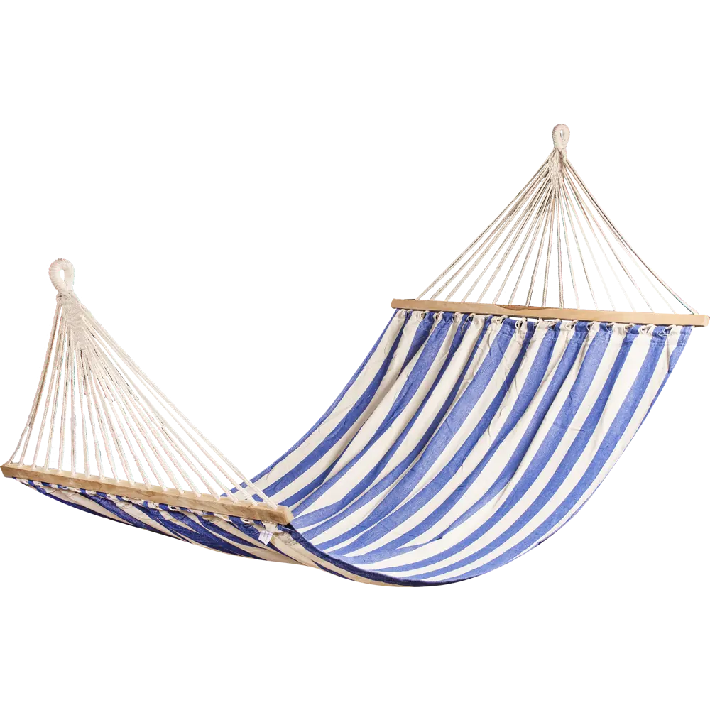 Гамак садовый широкий 140x200 см, хлопок, цвет бело-синий Santreyd STLM-2127402