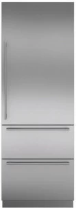 Sub-Zero Комбинированный встраиваемый холодильник из нержавеющей стали класса а + Designer Icbit-30ciid