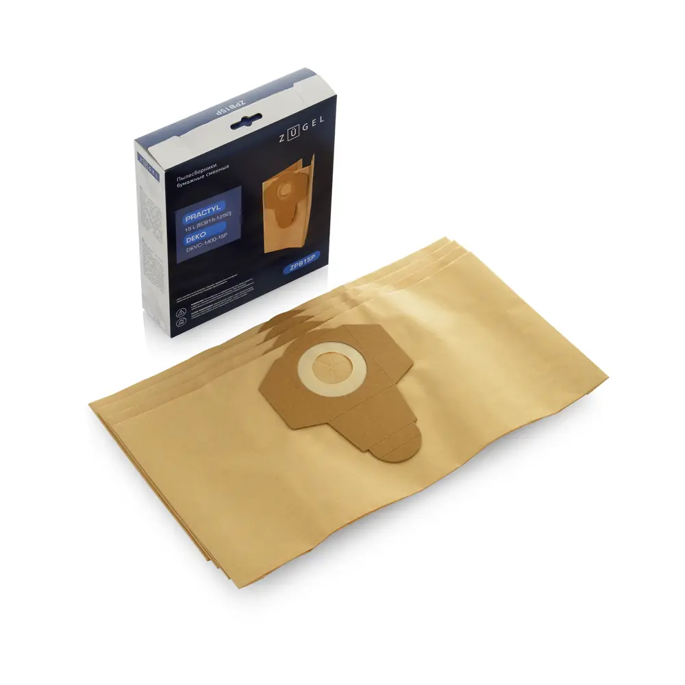 Мешки бумажные для пылесоса Zugel ZPB15P 15 л, 4 шт STLM-2142749 - Вид №7