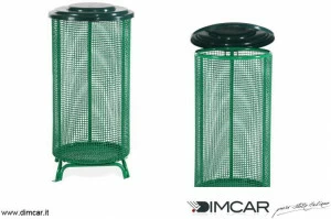 DIMCAR Урна для мусора уличная металлическая с крышкой City