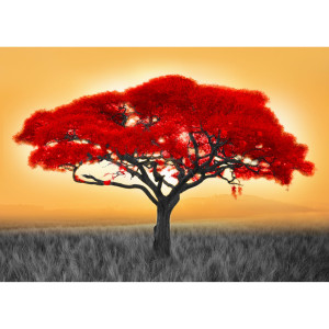 Картина на холсте Красное дерево 50x70 см ПОСТЕР-ЛАЙН