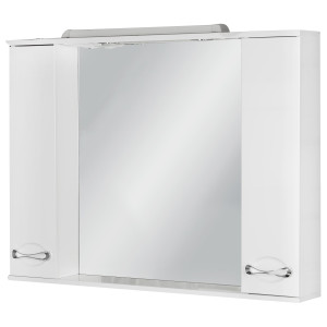 Шкаф зеркальный «» 105 см цвет белый SANFLOR Палермо